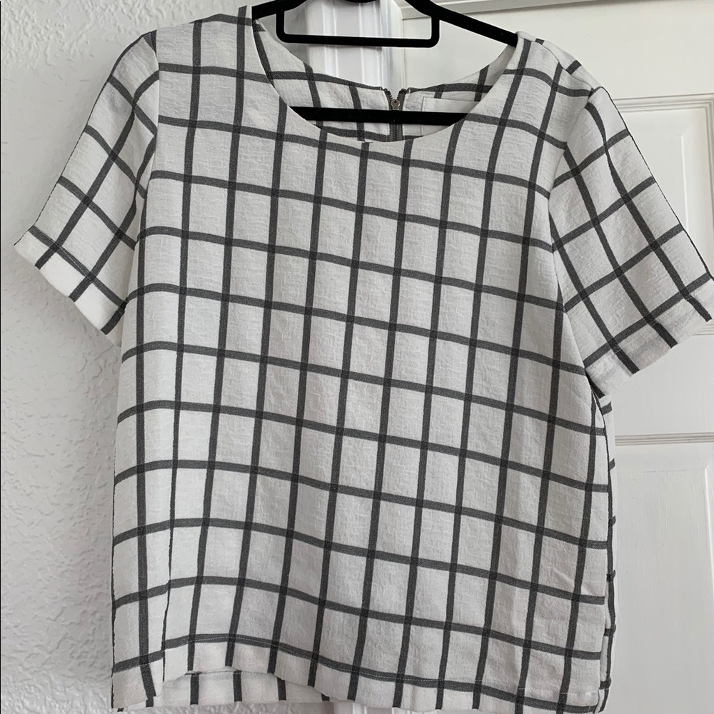 J.O.A. Boxy plaid blouse Size medium